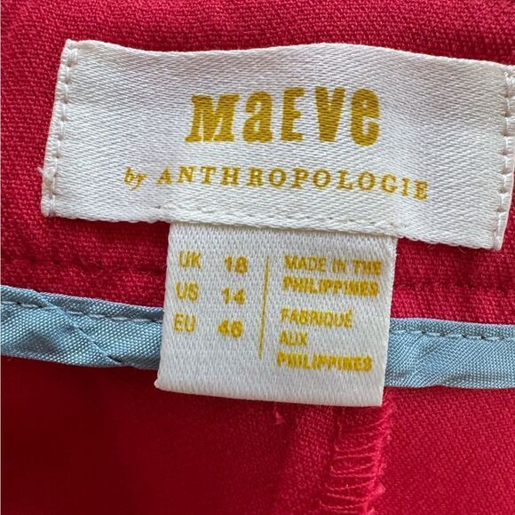 MAEVE The Avery Pleated Wide-Leg Palazzo Pants Women’s Sz 14 26" Cropped Hem* - Picture 12 of 16